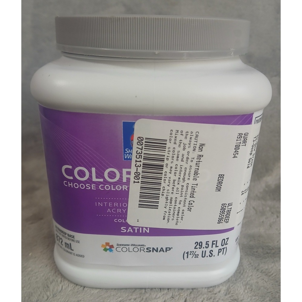 Sherwin Williams Color To Go Interior‎ Latex Paint Satin Kale Green 6460 29.5oz